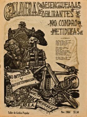 Calaveras desenchufadas, delirantes y no comprometiditas, noviembre 1964. Taller de la Gráfica Popular. (Folleto de 8 páginas)