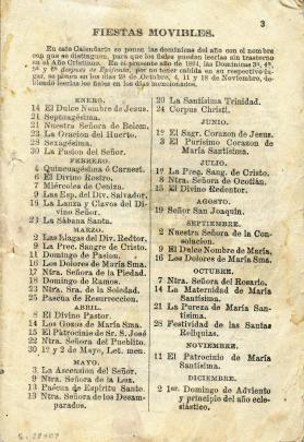 Calendario Galván (con anotaciones de Hermenegildo Bustos al margen)
