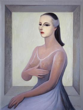 Retrato de María Asúnsolo  (con la mano en el pecho)