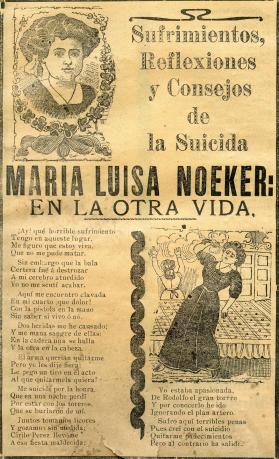 Sufrimientos, reflexiones y consejos de la suicida María Luisa...