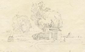 Casas y árboles, agosto de 1903