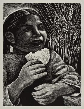 La niña y el pan