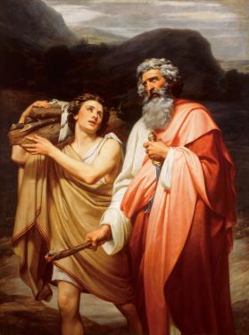 Abraham conduciendo a Isaac al sacrificio