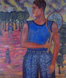 Retrato del tenista Hugo Tilghman