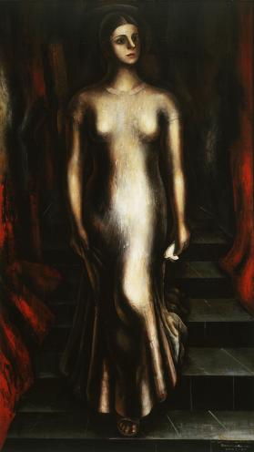 Retrato de María Asúnsolo bajando la escalera