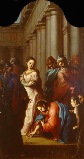 Jesús con la mujer adúltera