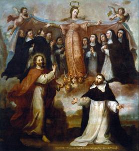 Alegoría de la Virgen como protectora de los dominicos