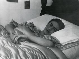 Frida Kahlo en su lecho. Copia original