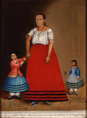 Retrato de doña Ángeles Chávez y las niñas Josefina y Conchita Rojas
